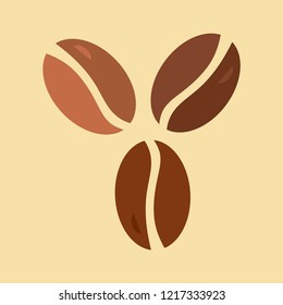Coffee bean icon vector