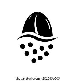 coffee bean icon, vector	, brown, ingredient, agriculture