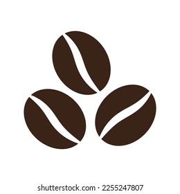 coffee bean icon vector design template in white background