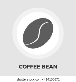 Coffee bean icon vector. Flat icon isolated on the white background. Editable EPS file. Vector illustration.