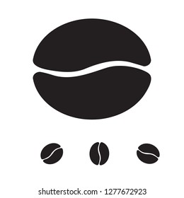 Coffee bean icon, vector illustration.