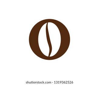 coffee bean icon vector illustration template