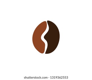 coffee bean icon vector illustration template