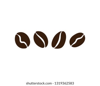 coffee bean icon vector illustration template