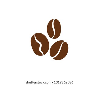 coffee bean icon vector illustration template