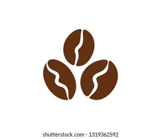 coffee bean icon vector illustration template