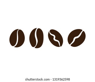 coffee bean icon vector illustration template