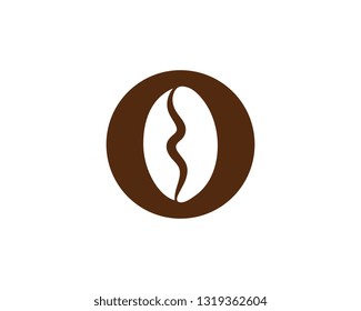 coffee bean icon vector illustration template