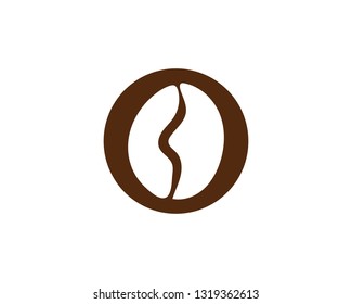 coffee bean icon vector illustration template