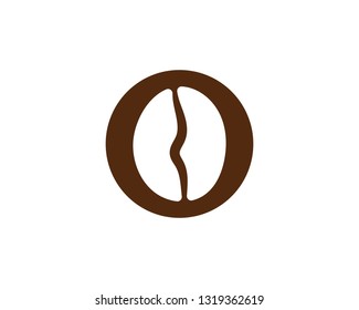coffee bean icon vector illustration template