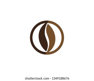 coffee bean icon vector illustration template