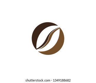 coffee bean icon vector illustration template