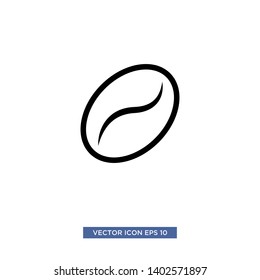 Coffee bean icon vector illustration
