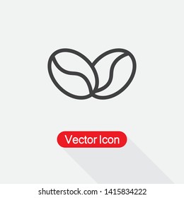 Coffee Bean Icon Vector Illustration Eps10