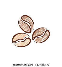 coffee bean icon vector illustration template