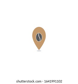 plantilla de ilustración vectorial de icono de judía café