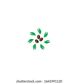 coffee bean icon vector illustration template