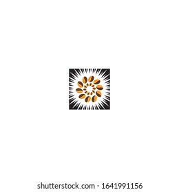coffee bean icon vector illustration template