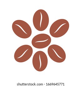 coffee bean icon vector illustration sign design