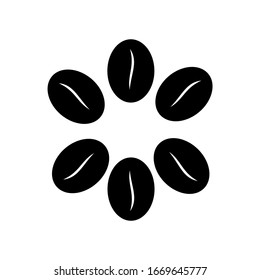 coffee bean icon vector illustration sign design