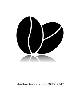 Kaffeebohnen-Symbol, Vektorillustration-Abbildung.