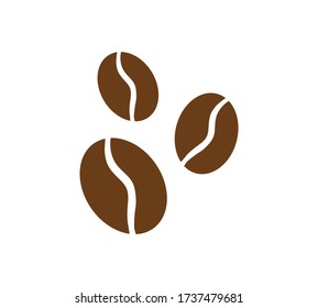 Coffee bean icon vector illustration sign design.