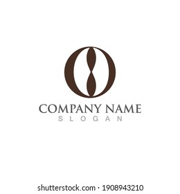 coffee bean icon vector illustration template