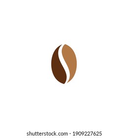 Vektorgrafik-Vektorgrafik-Vorlage für die Kaffeebohne