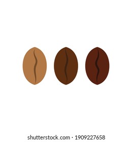 Coffee Bean Icon Vector Illustration Template