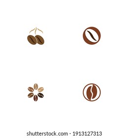 coffee bean icon vector illustration template