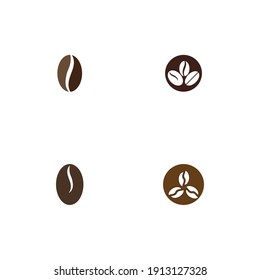 coffee bean icon vector illustration template