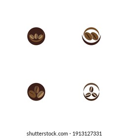 coffee bean icon vector illustration template
