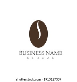 coffee bean icon vector illustration template