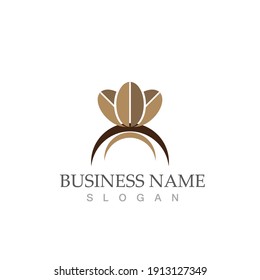 coffee bean icon vector illustration template