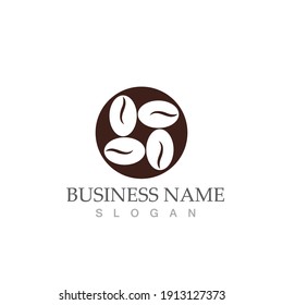 coffee bean icon vector illustration template