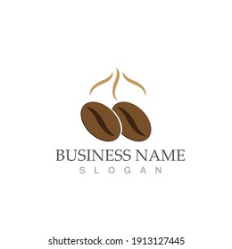 coffee bean icon vector illustration template