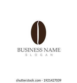coffee bean icon vector illustration template
