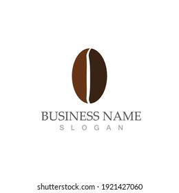coffee bean icon vector illustration template