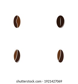 coffee bean icon vector illustration template