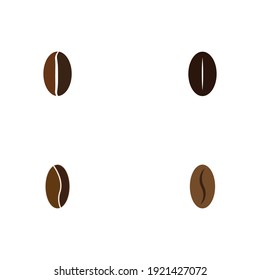 coffee bean icon vector illustration template