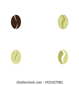 coffee bean icon vector illustration template