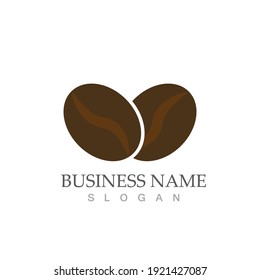 coffee bean icon vector illustration template