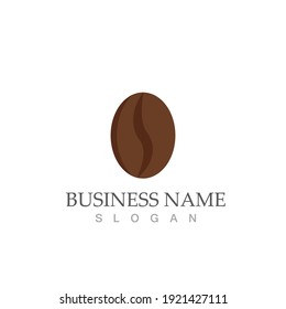 coffee bean icon vector illustration template