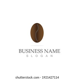 coffee bean icon vector illustration template