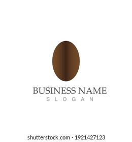 coffee bean icon vector illustration template