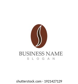 coffee bean icon vector illustration template