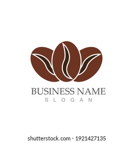 coffee bean icon vector illustration template