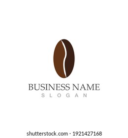 coffee bean icon vector illustration template