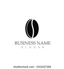 coffee bean icon vector illustration template