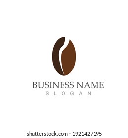 coffee bean icon vector illustration template